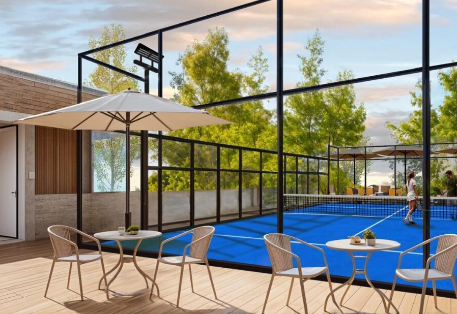 Cancha de pádel de Siete Cumbres con terraza