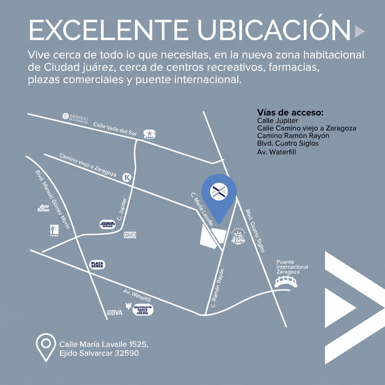 Mapa de ubicación y vías de acceso a Kali Residencial