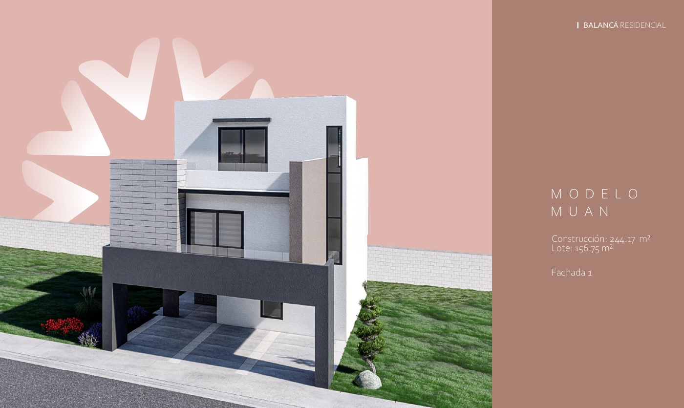 Fachada del Modelo Muan en Balancá Residencial